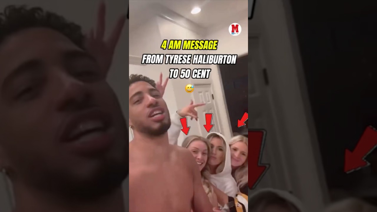 Tyrese Haliburton and his 3 friends sent a message to 50 Cent at 4 AM 😅🔥 #NBA #Pacers