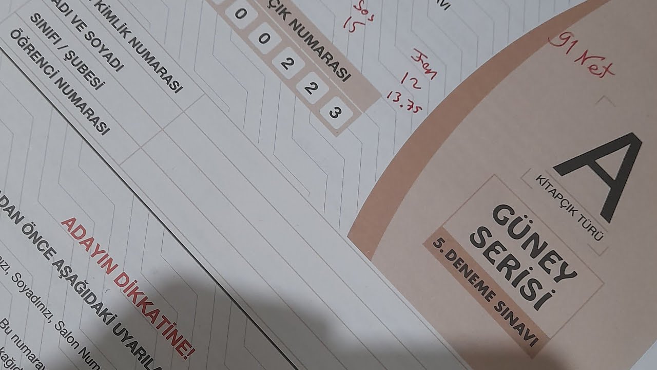 TYT Palme Güney Serisi 5.Deneme Sınavı A/B Cevap Anahtarı