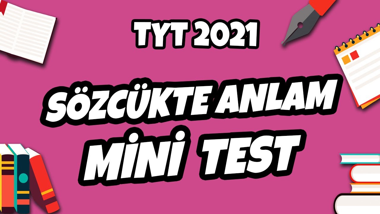 TYT Sözcükte Anlam Mini Test | TYT Türkçe 2022 #hedefekoş