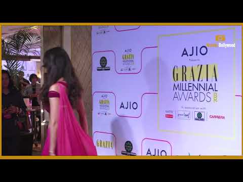 Ufff    Disha Patani Raises The Temprature In Hot Pink Saree Arrive At Grazia Millennial Awards 2023