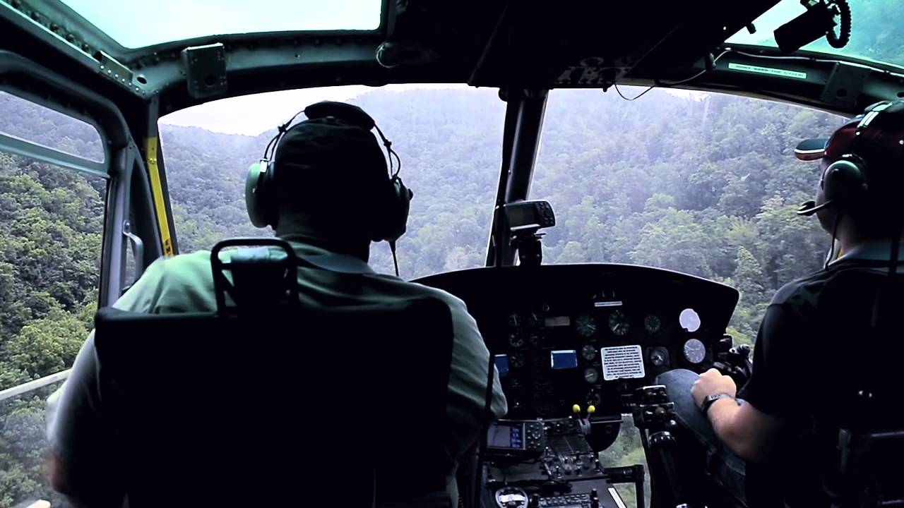UH-1 Huey Helicopter Military Approach and Landing