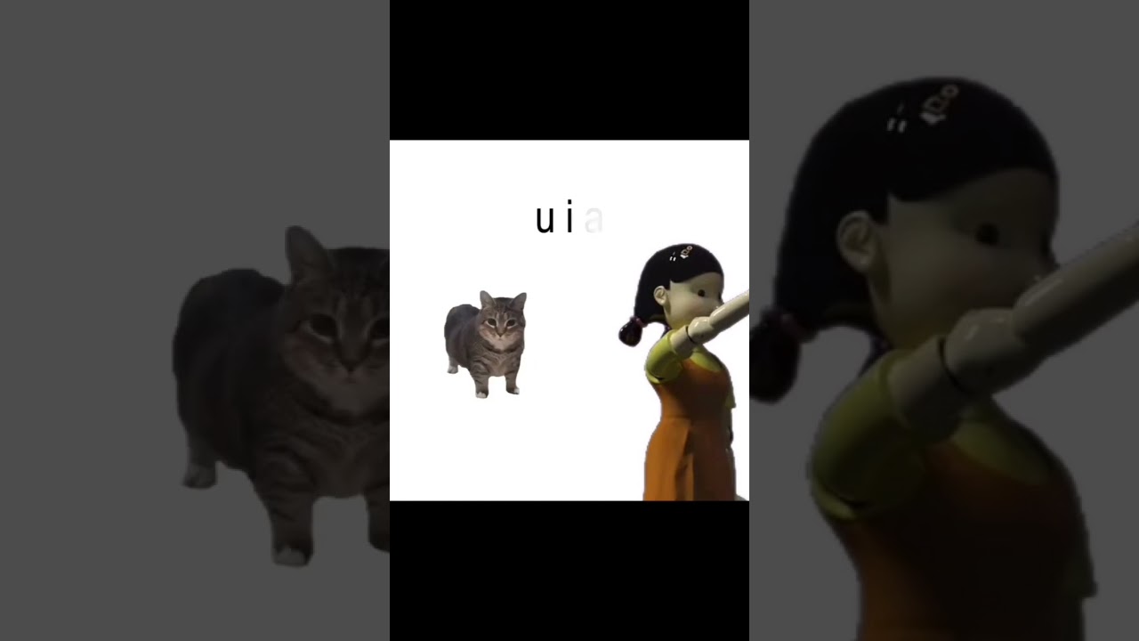 Uia squid game, red light green light, uiuaa Uia by meowvis cat UIAI UUIAA #uia #meme #funny #cats