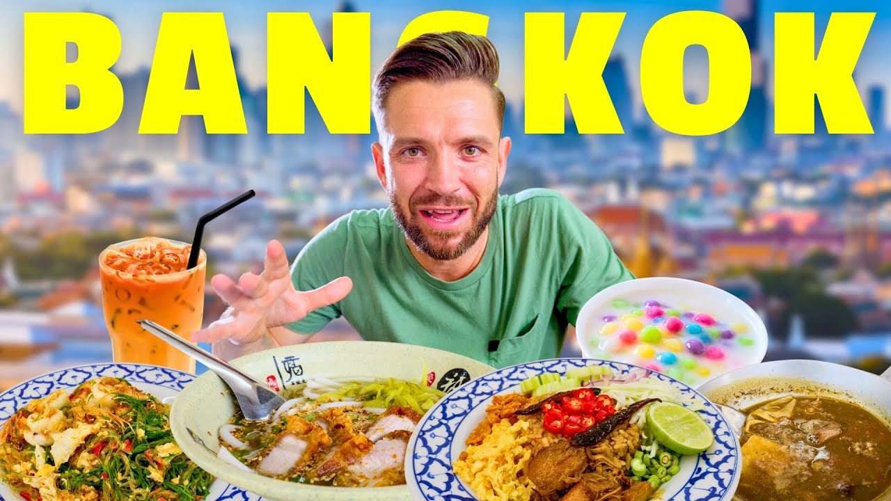 ULTIMATE DIY STREET FOOD TOUR in OLD TOWN BANGKOK 🇹🇭 (noodle heaven)