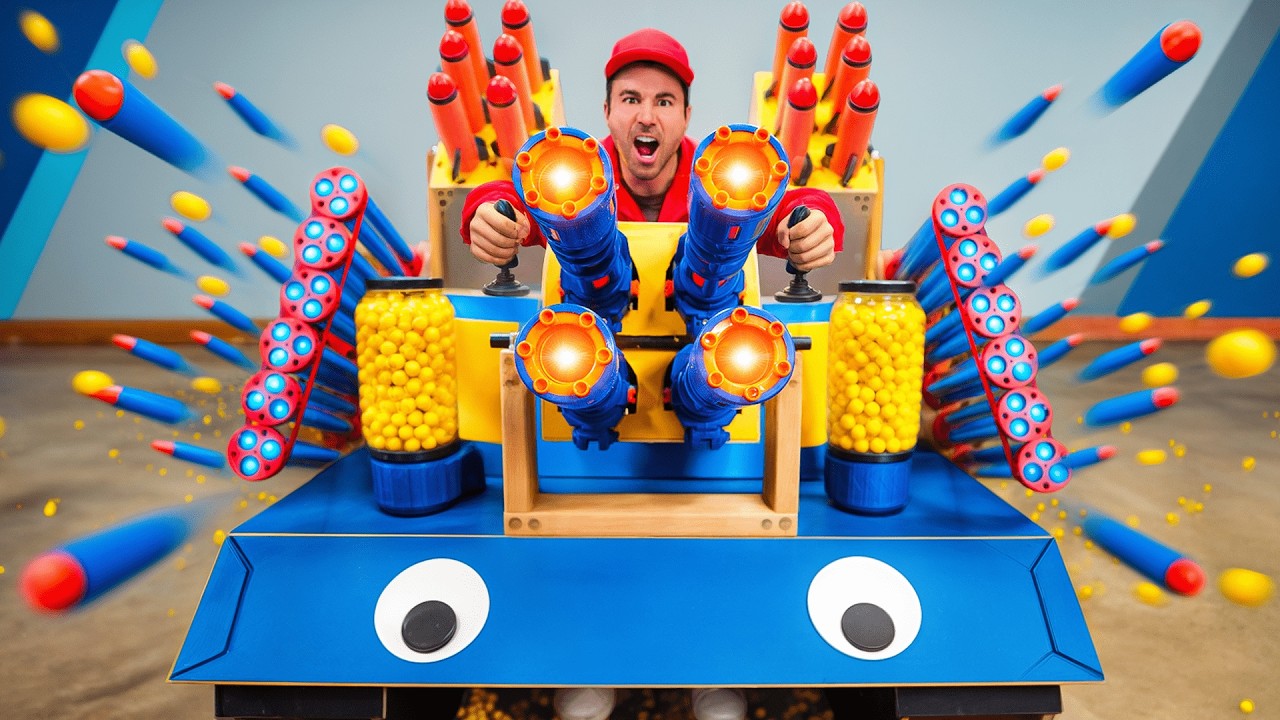 Ultimate Nerf Gun Battle w/ Zach King!