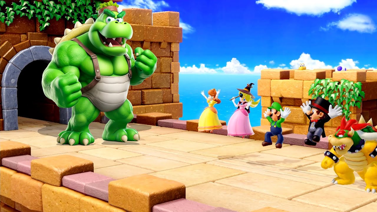 Ultimate Showdown: Mario's Tuxedo vs Bowser vs Bowser Jr & Kirby - Super Mario Party Minigames