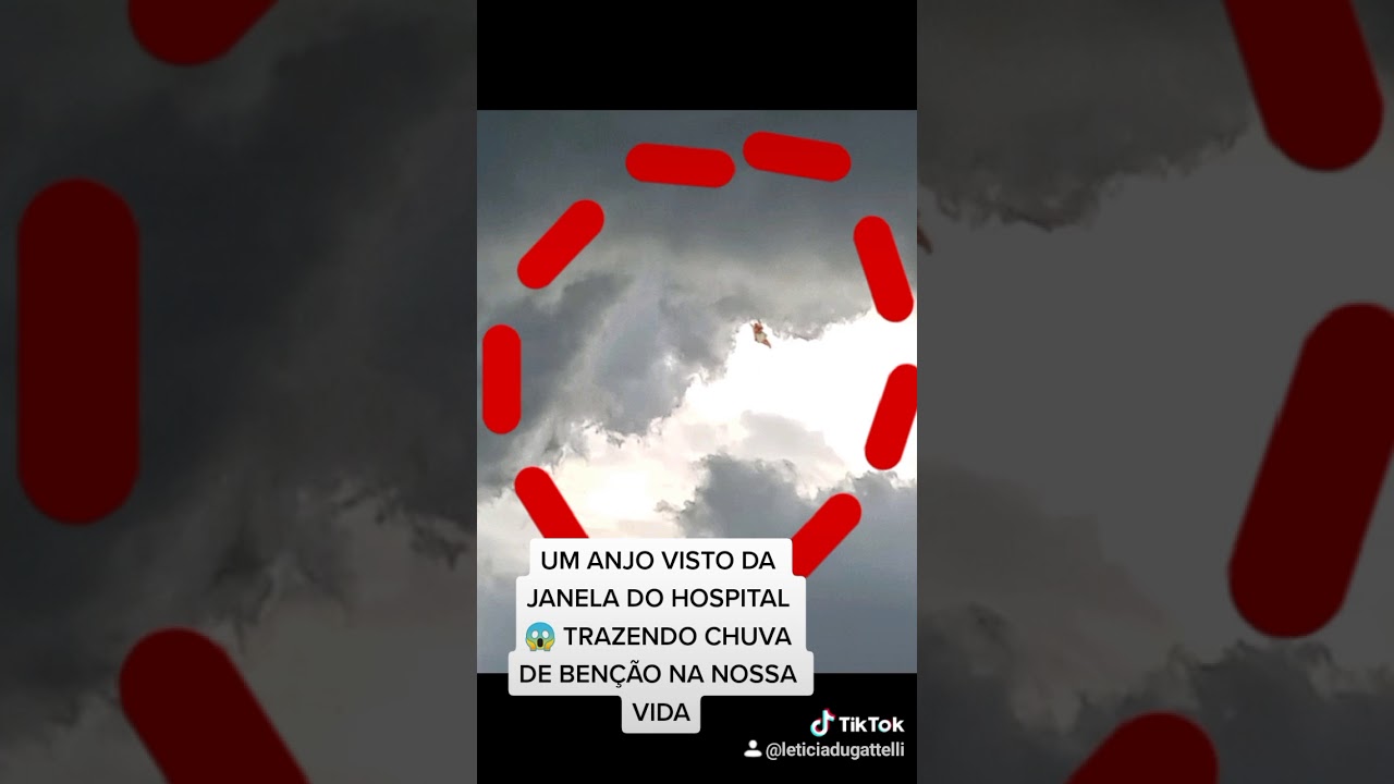 Um Anjo visto no céu da janela de um hospital