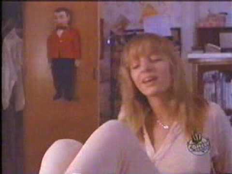 Uma Thurman grabbing a guys nose with her toes