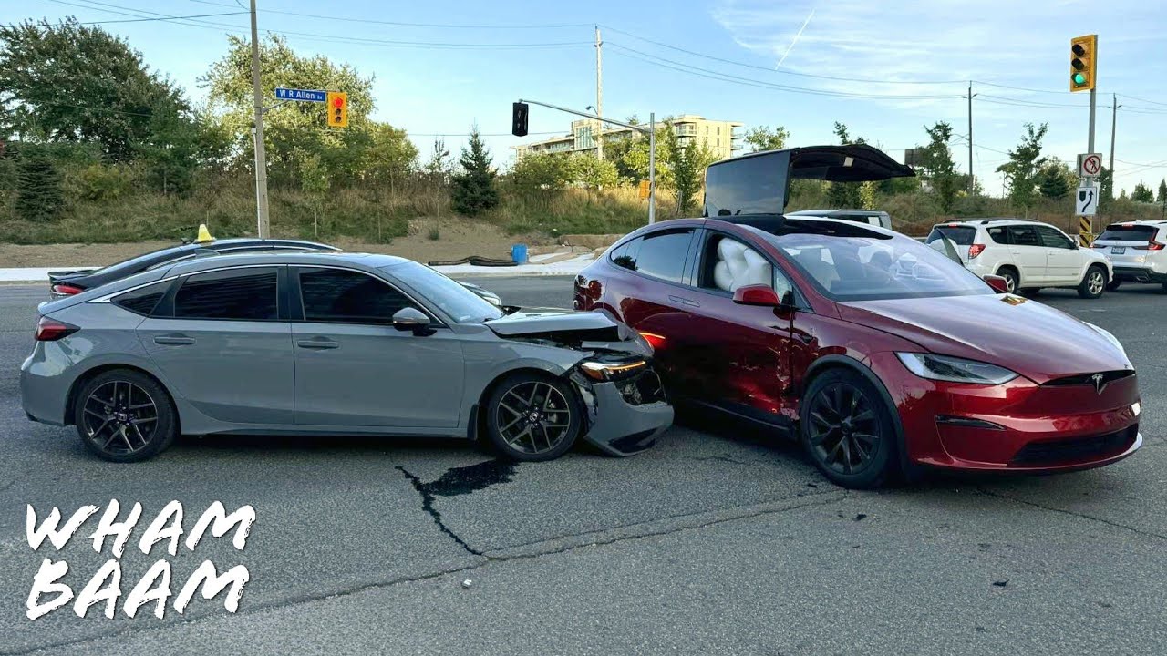 UNAWARE TESLA DRIVER CAUSE MASSIVE CRASH | DASHCAM STORIES #148