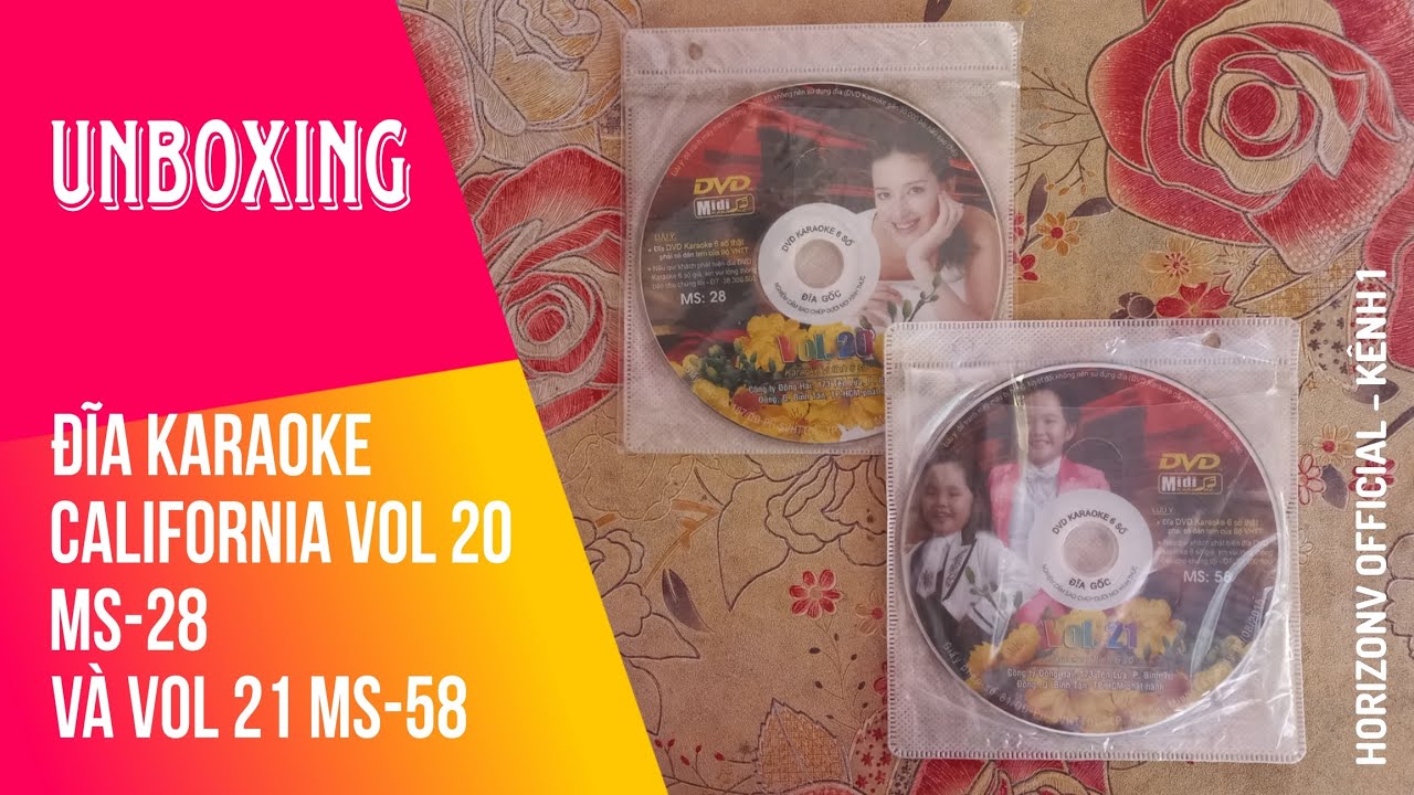 [UNBOXING] Đĩa Karaoke California Vol 20 MS-28 & Vol 21 MS-58 | California Karaoke Disc Vol 20 & 21