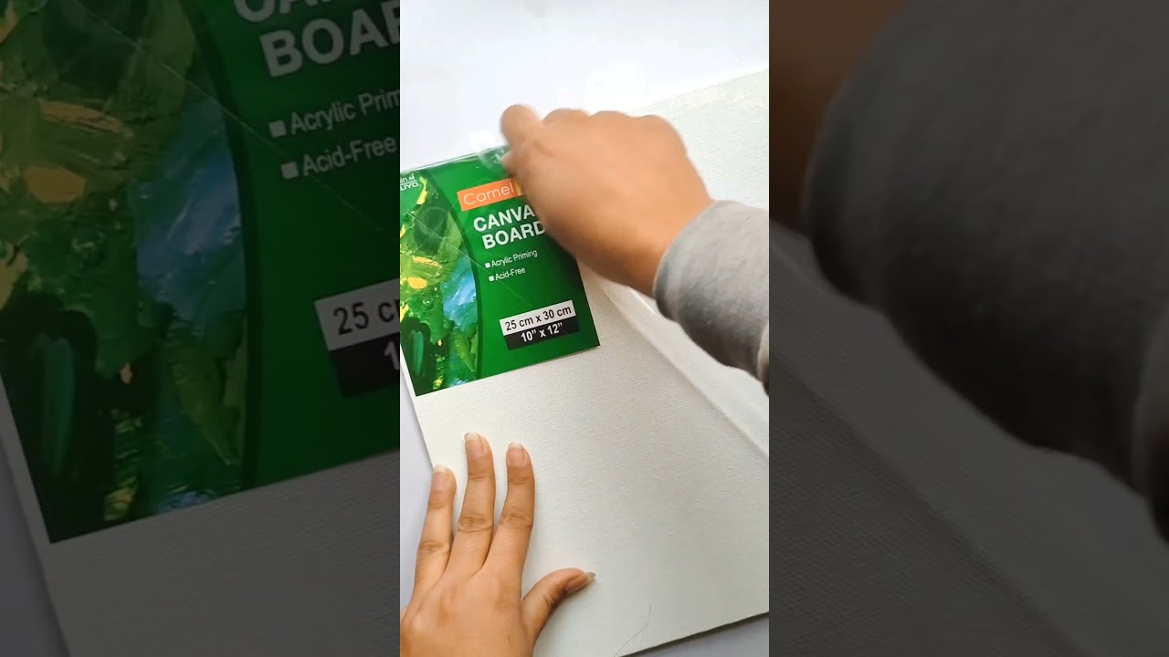 Unboxing Camlin Canvas board | satisfying video | unwrapping canvas Board #canvas#camlin#shorts