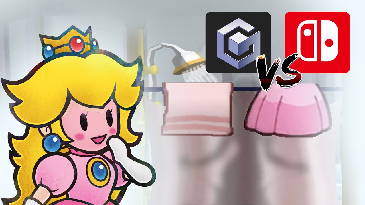 UNCENSORED Peach's shower scene  (Remake vs Original)  | Paper Mario TTYD