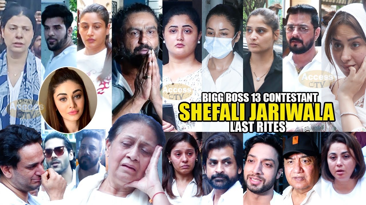 UNCUT | Shefali Jariwala's Fnral | Hindustani Bhau,Parag Tyagi,Shehnaaz,Rashami,Paras,Mahira,Arti