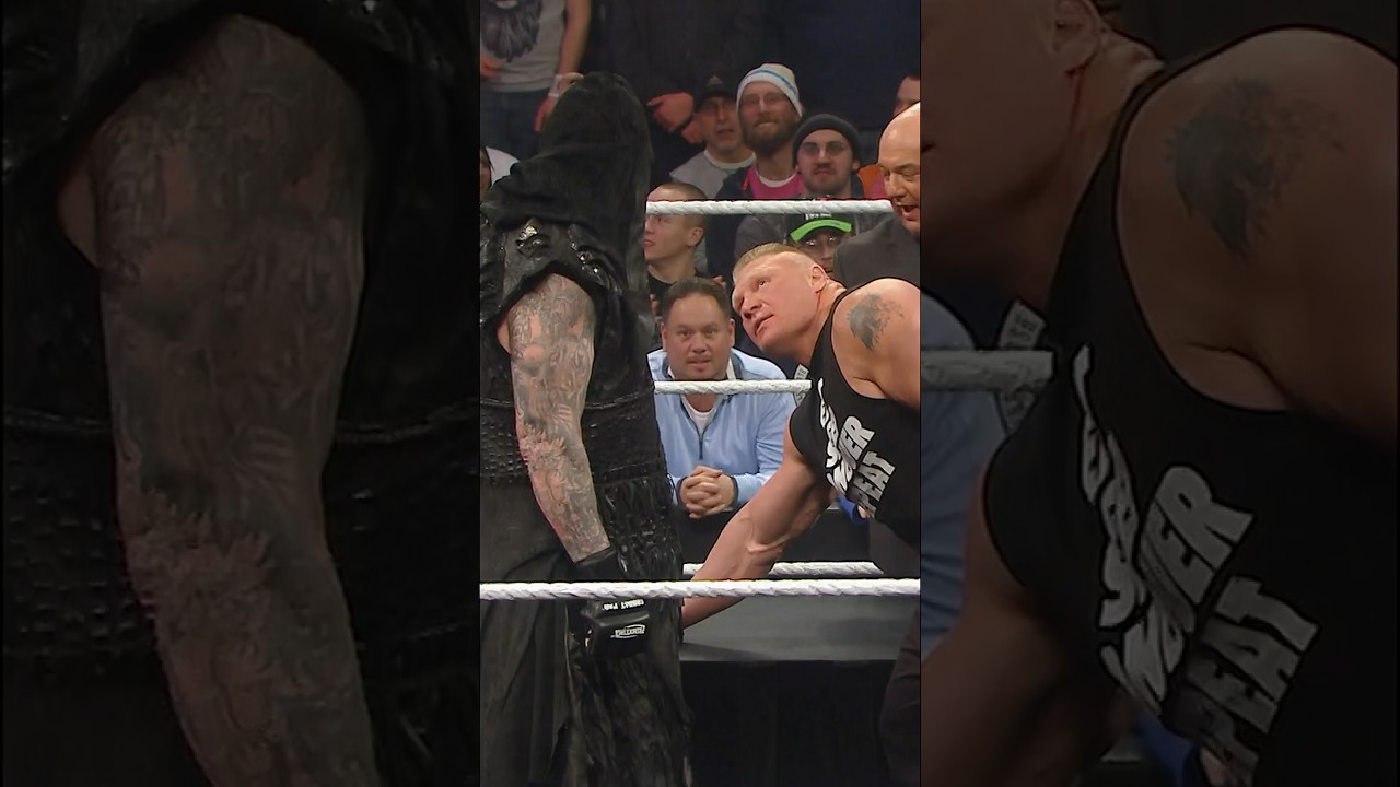 Undertaker devilishly uses a pen to inflict pain on Brock Lesnar 🖊️