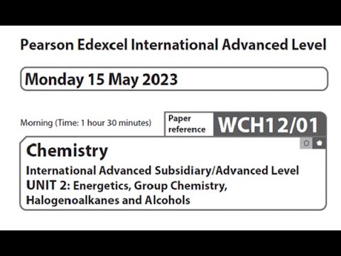 Unit 2 June 2023 -  AS Chemistry Edexcel -  Dr  Hanaa Assil