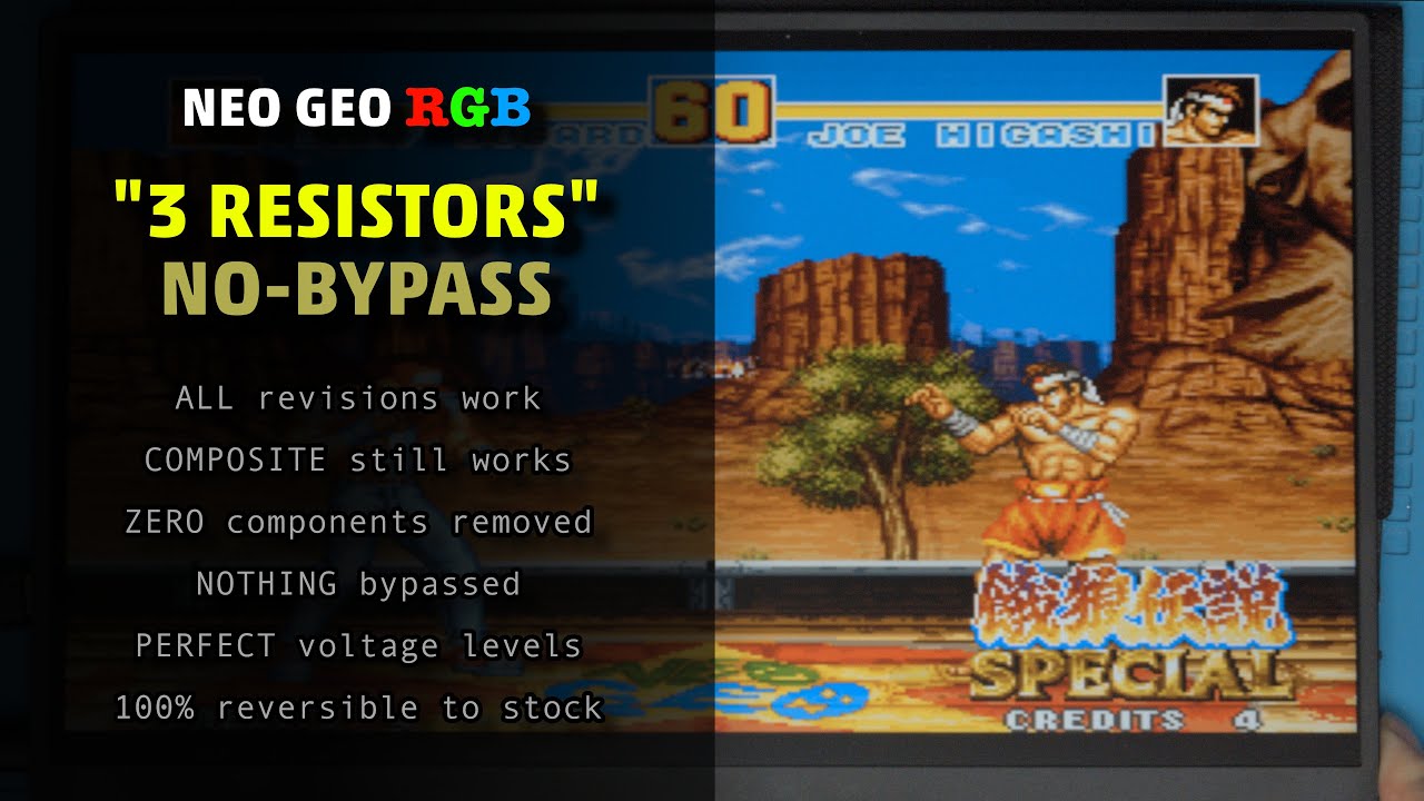 Universal RGB No Bypass Mod (Fix ANY Neo Geo AES Video Output)