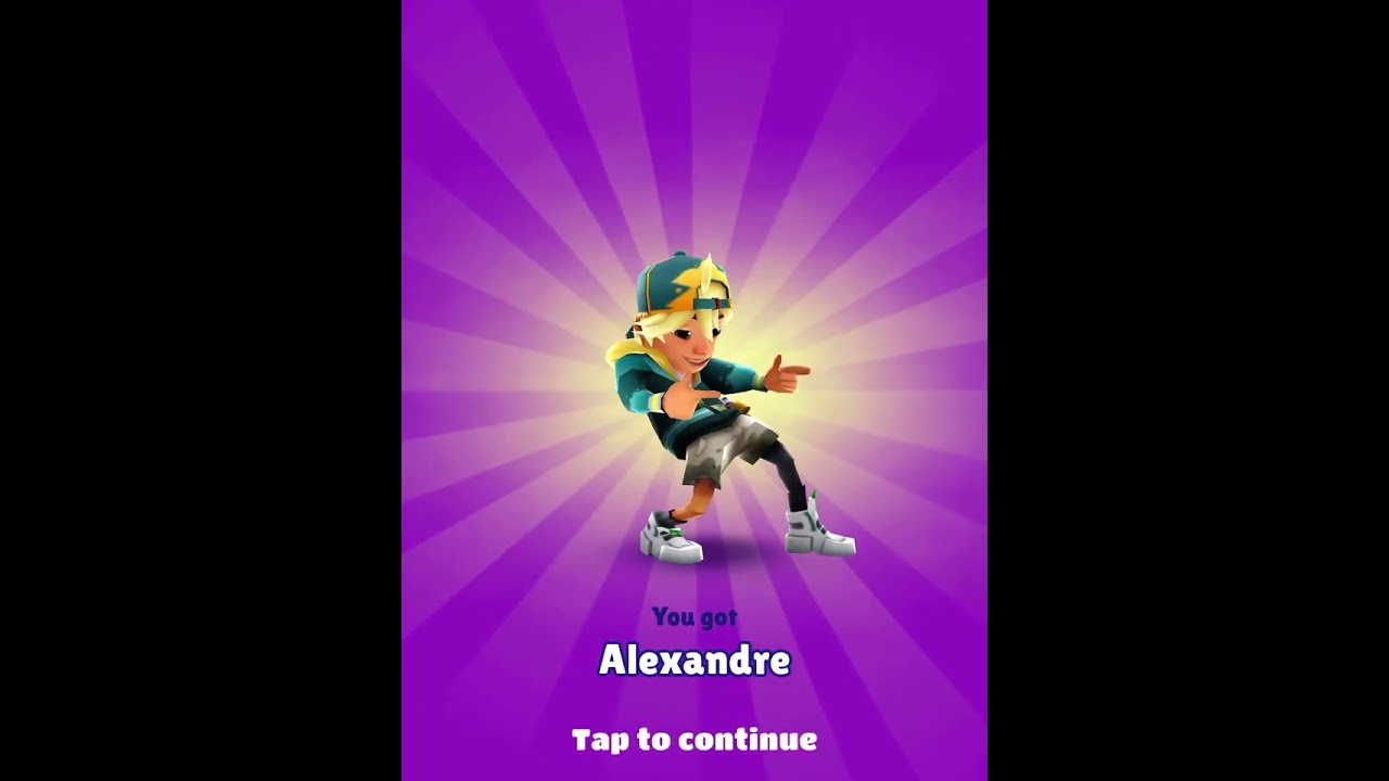Unlocking Alexandre in subway surfers