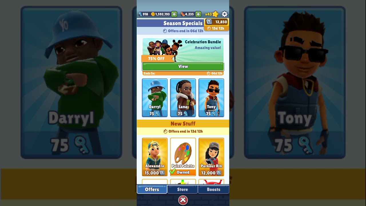 Unlocking Darryl in subway surfers Paris 2021 😃😎😎🎮🎮🎮🎮