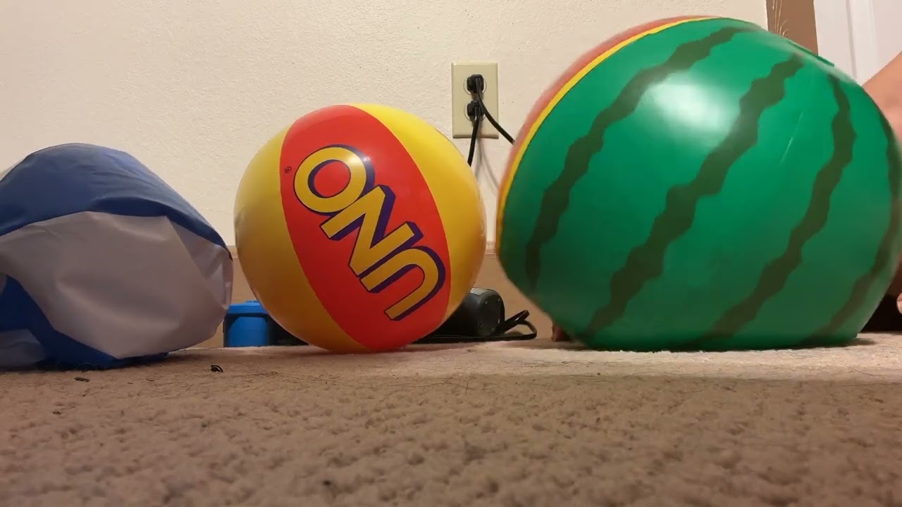 Uno beach ball watermelon and Pepsi beach ball