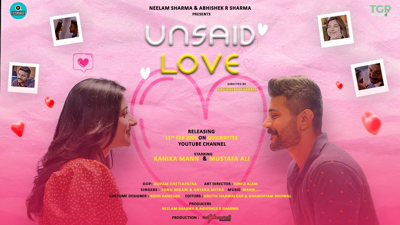 Unsaid Love - Romantic Short Film | Mustafa Ali | Kanika Mann| Abhishek R Sharma | Best Short movie