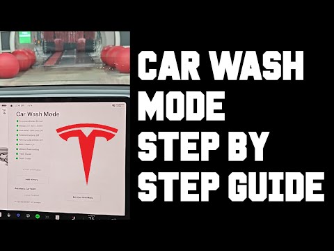 *Update* How To Go Through Car Wash in Tesla - Real World Example How To Use Tesla Car Wash Mode