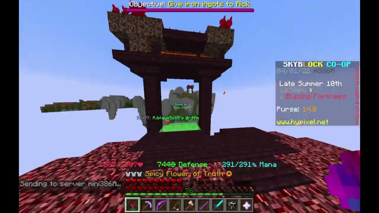 UPDATED: How to get to the Crimson Isle / Blazing Fortress in Skyblock [NETHER ISLAND]