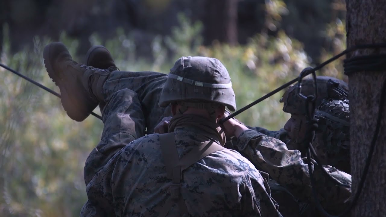 U.S. Marines • Rope Bridge Crossing Training • Mountain Warfare Center • Bridgeport, CA