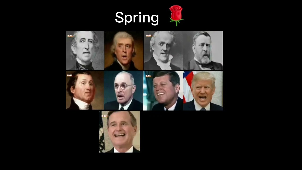 US Presidents sing random songs based on the season they were born (remake)