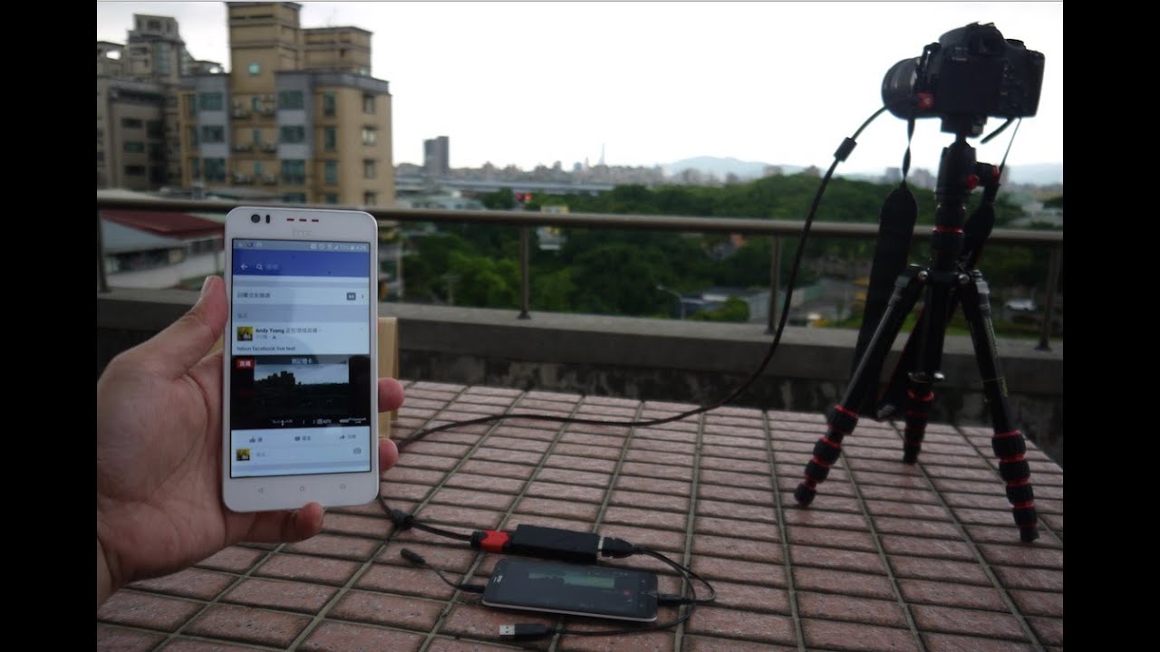 use Facebook Live on Android to livestream (broadcast) DV / Camcorder  DSLR
