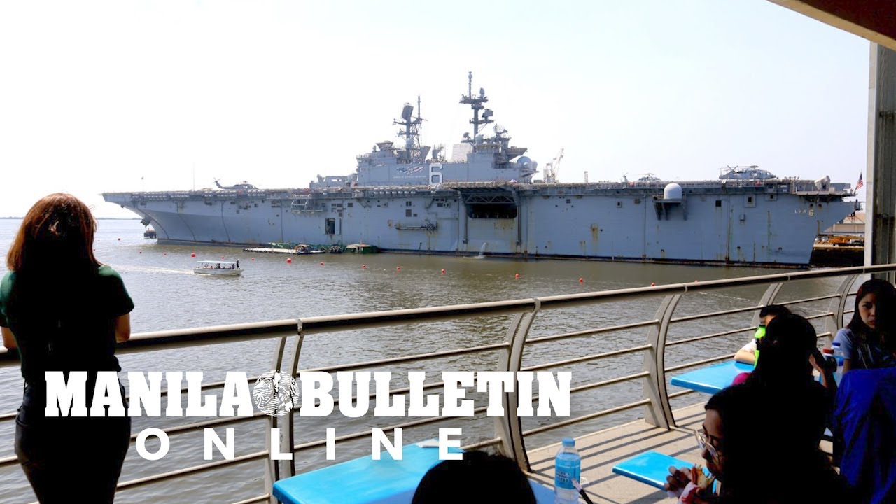 USS America (LHA-6) docks in Manila on Sunday, Mar. 19.