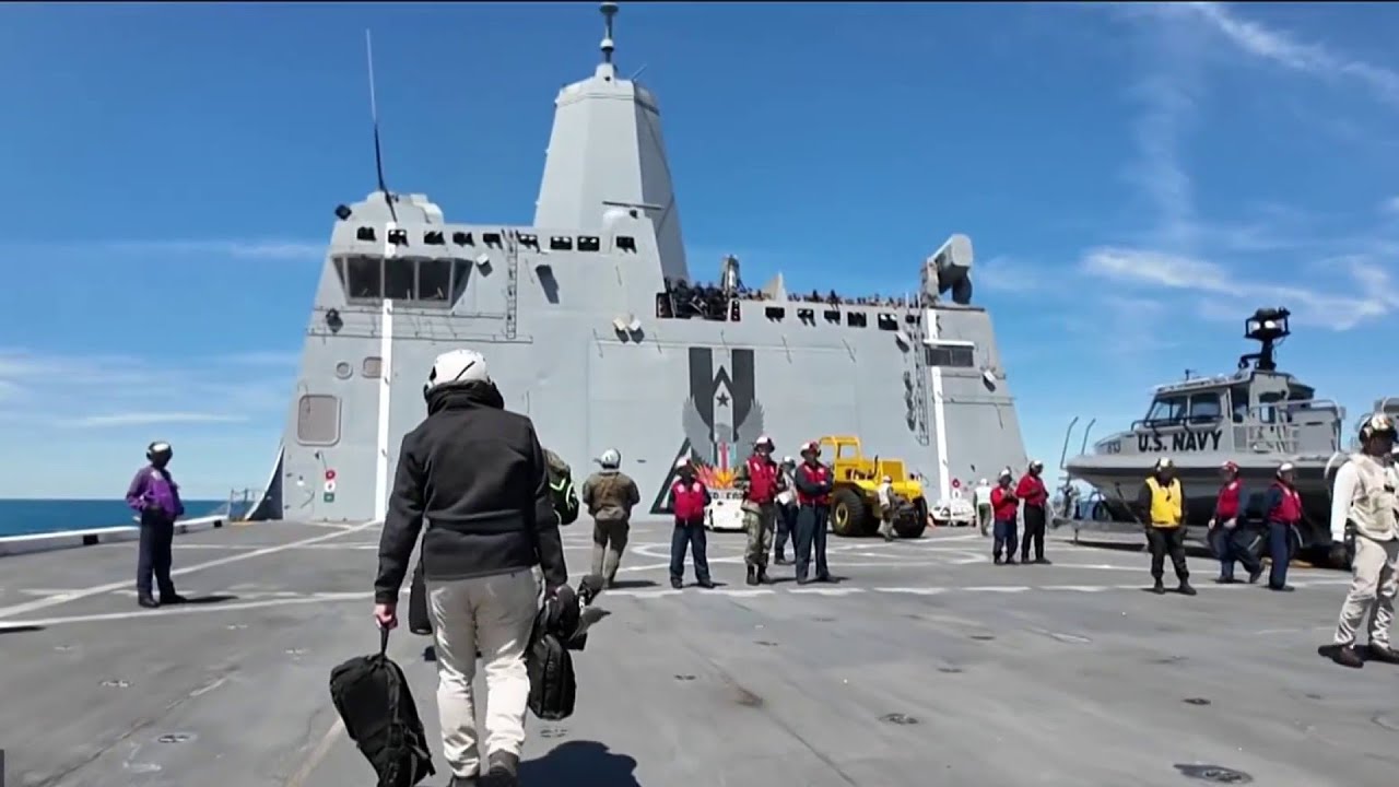 USS New York arrives in NYC ahead of Fleet Week