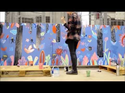 UWE Frenchay Environmental Mural by Sophie Filomena