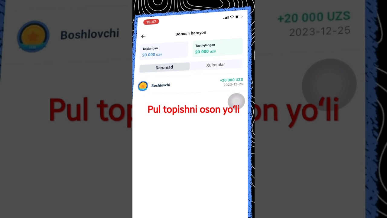 uzbda birinchi ilova bunaqasi boʻlmagan kament uchun pul , onlayn pul ishlash 🤯🤯 #uzb  #money