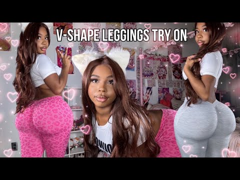 V Back Leggings Try On Curvy Body Type | Lil Baby Ashleyy