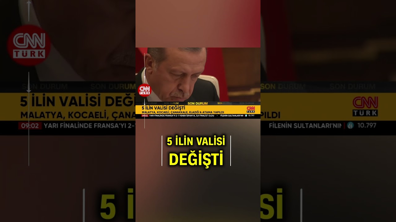 Valiler Kararnamesi Resmi Gazete'de Yayımlandı! 5 İlin Valisi Değişti