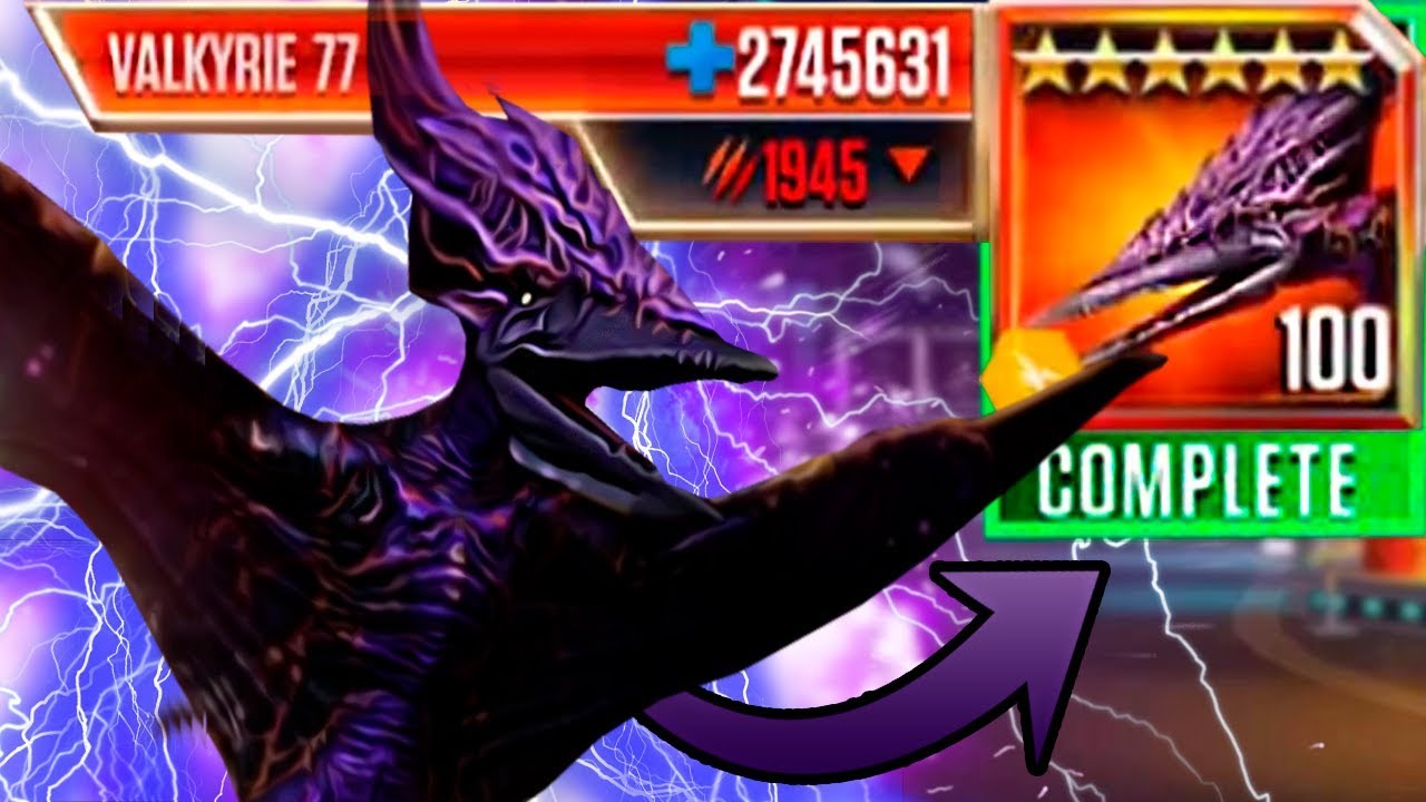 VALKYRIE 77 LEVEL 100 REACHED!!! - Jurassic World The Game - *WORLD PTERANODON BOSS * HD