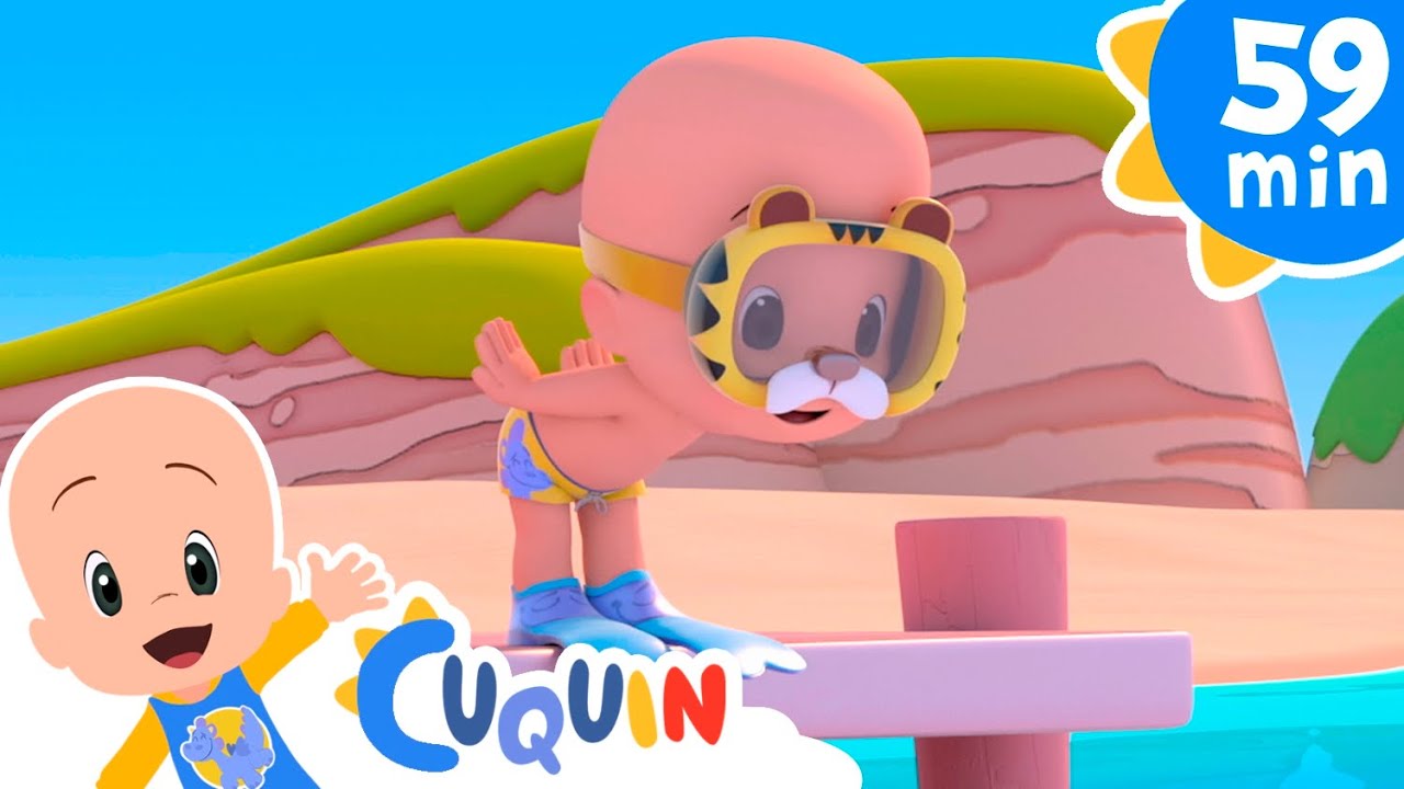 Vamos a la playa y más canciones infantiles de Cleo y Cuquín | Familia Telerín (60 min)