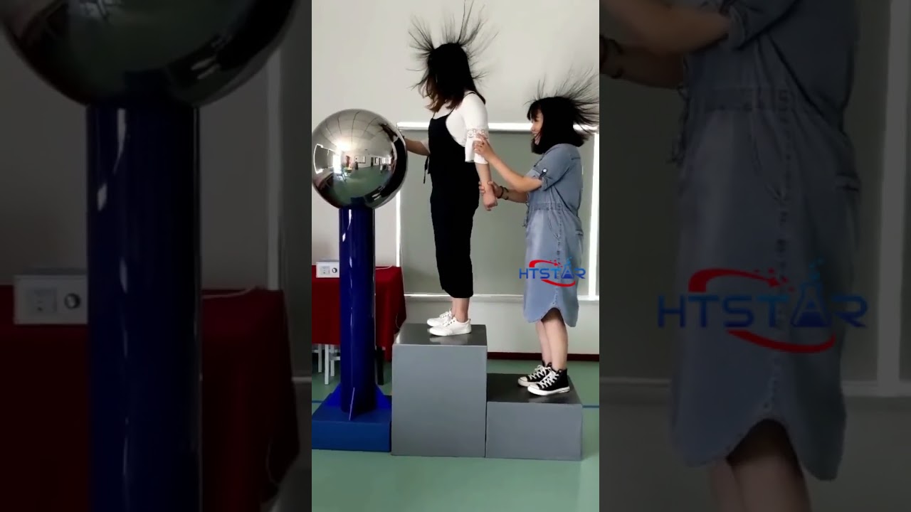 Van de Graaff Generator 185cm Tall Physics Subject Electrostatic Generator Equipment Demo Video 1