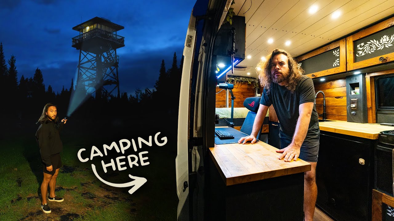 Vanlife Camping & Gaming near ABANDONED FIRETOWER