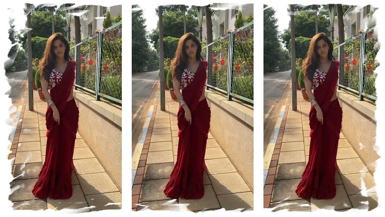 Vedhika Ravishing in Red Saree new Shoot