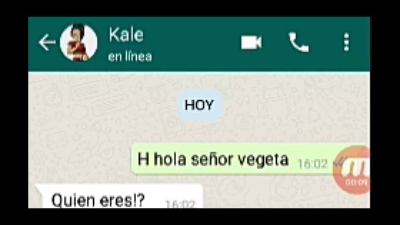 Vegeta chateando con kale