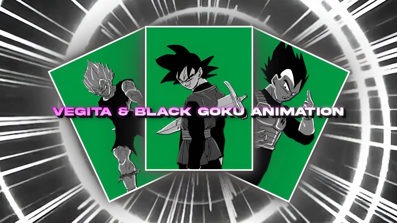 Vegita and Black Goku greenscreen Manga Animation | #anime #goku #dbz