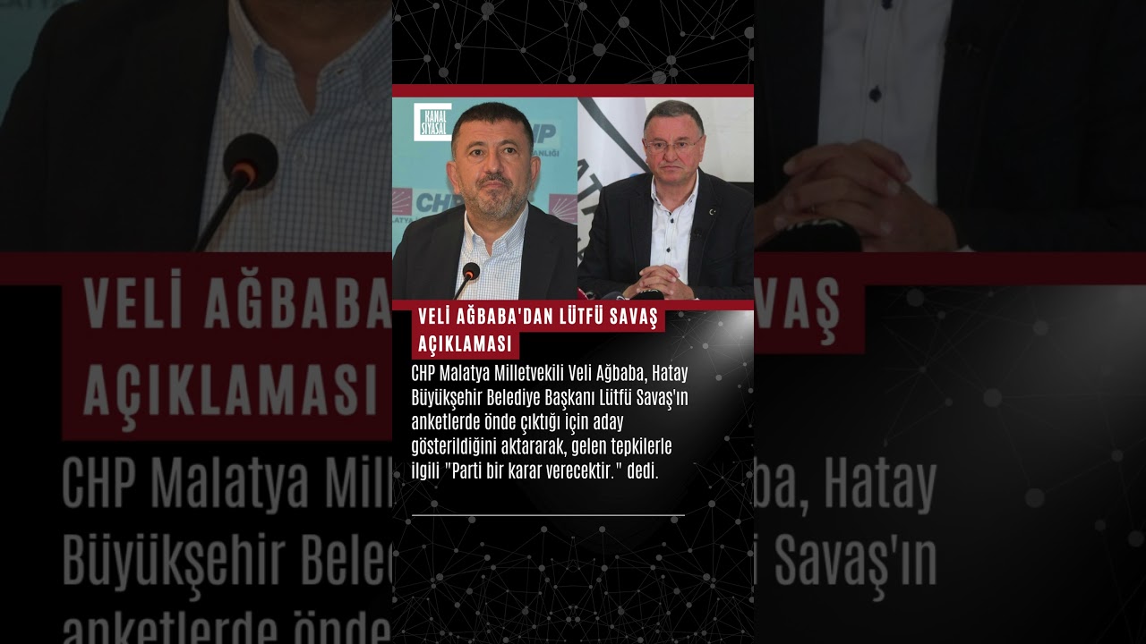 VELİ AĞBABA'DAN LÜTFÜ SAVAŞ AÇIKLAMASI | #kanalsiyasal