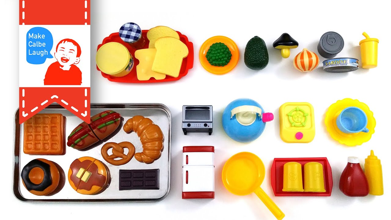 Velcro Food Toy Cutting Pancake Croissant Plastic Cooking Playset for teaching children