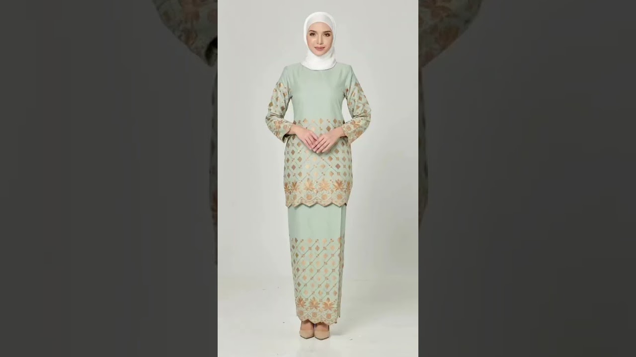 Vella Baju Kurung Moden Sula Close Up Shots