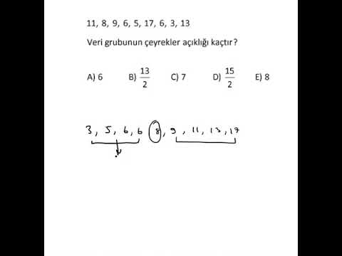 Veri (Merkezi Eğilim ve Yayılım Ölçüleri) Testi 9.Soru