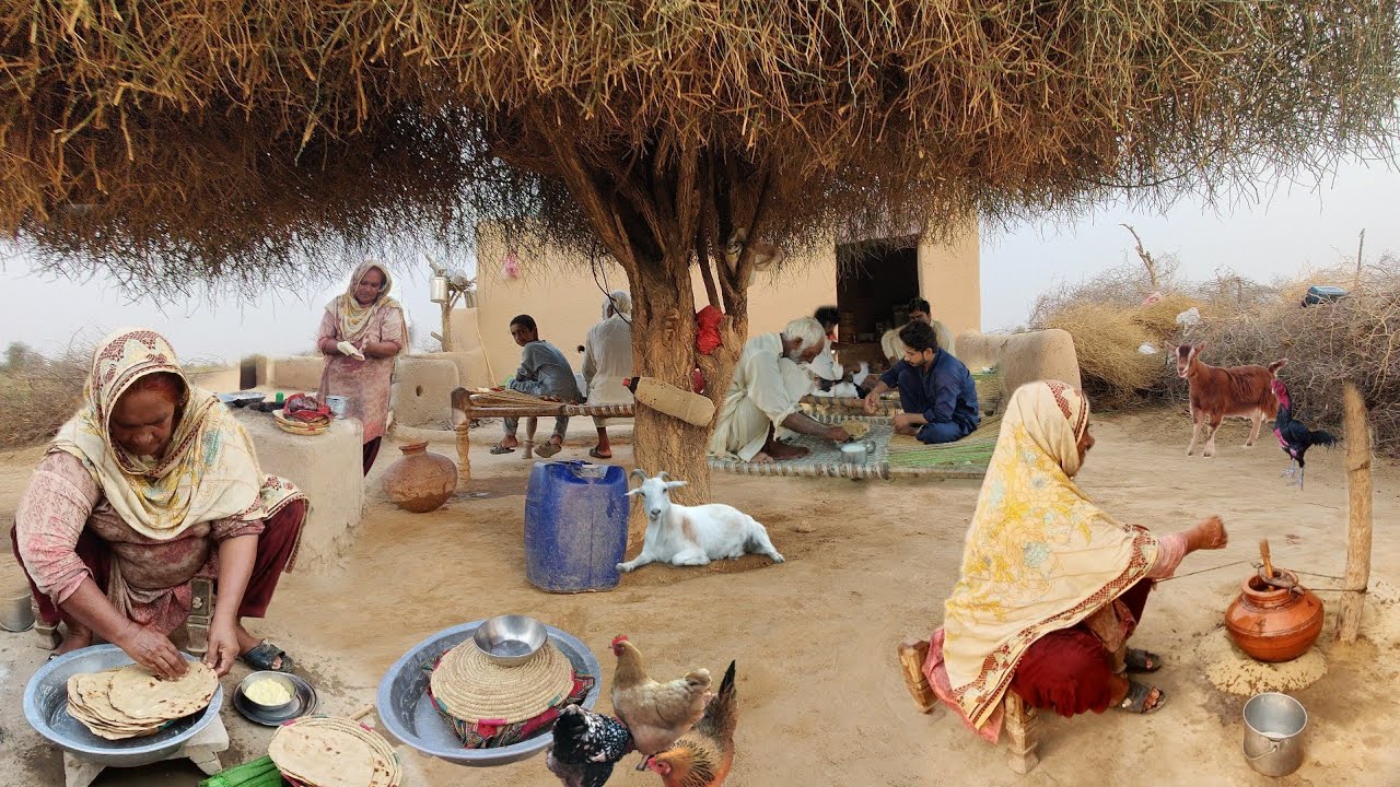 Very Unique Woman Village Life Pakistan  Traditional Village Food | Old Culture desert last village