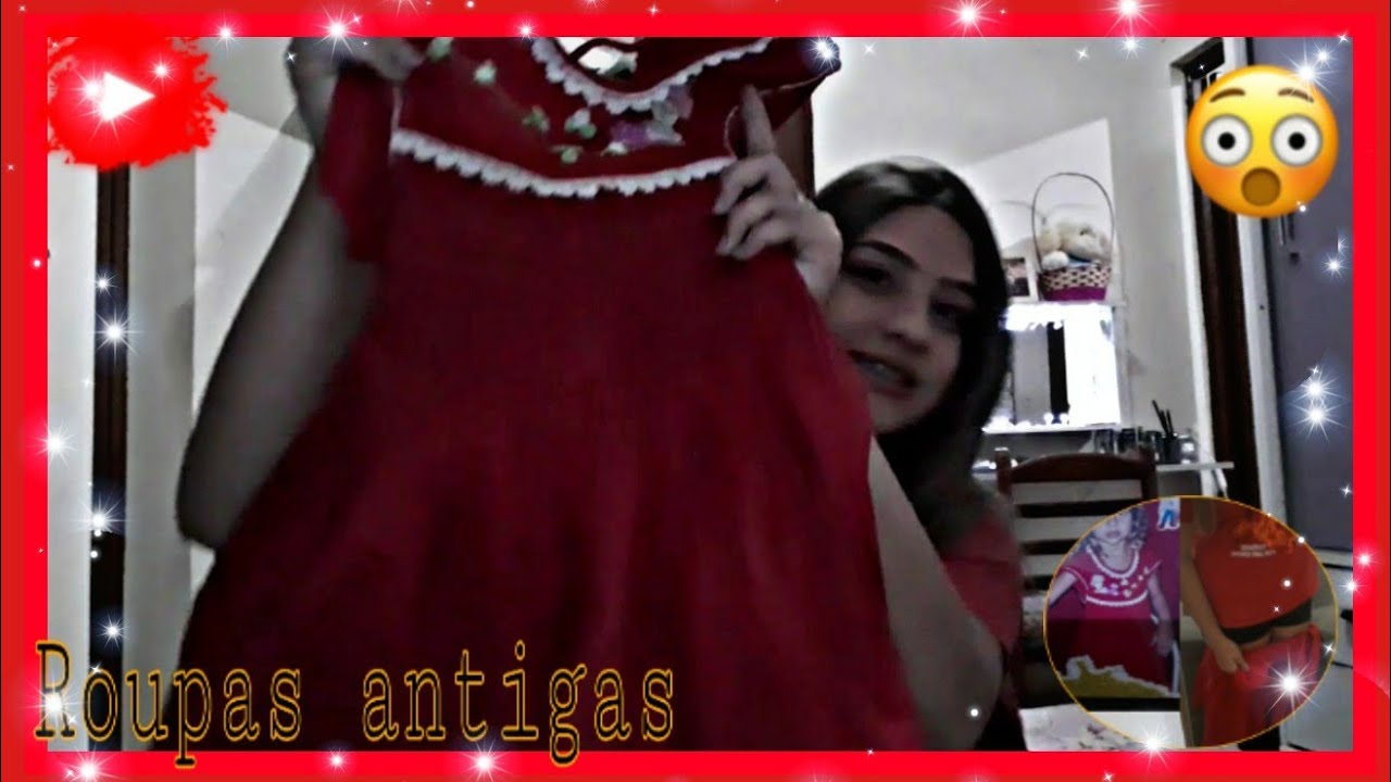 Vestindo minhas roupas  antigas
