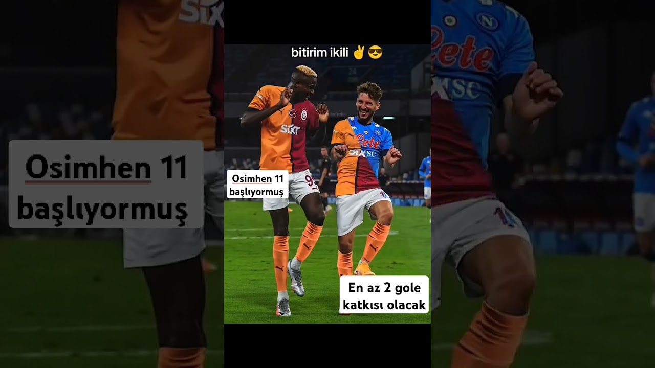 Victor Osimhen ilk maçına çıkıyor ilk 11'de oynuyor #osimhen #icardi #mertens #gs #gsçrz #rizespor