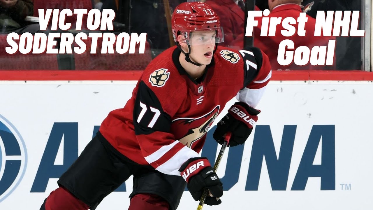 Victor Soderstrom #77 (Arizona Coyotes) first NHL goal May 7, 2021