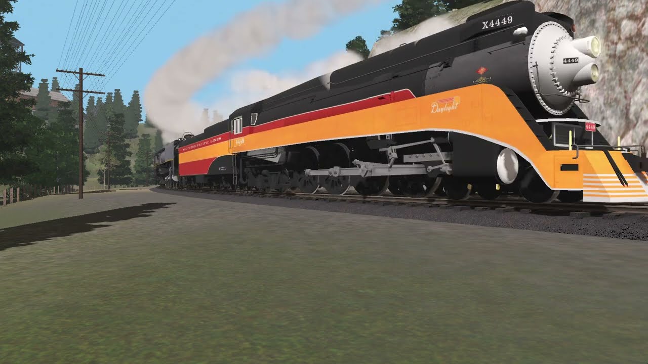(Viewers Request) Daylight SP 4449, Suzanna UP 836, and James ATSF 2925 Triple-Header Run-By